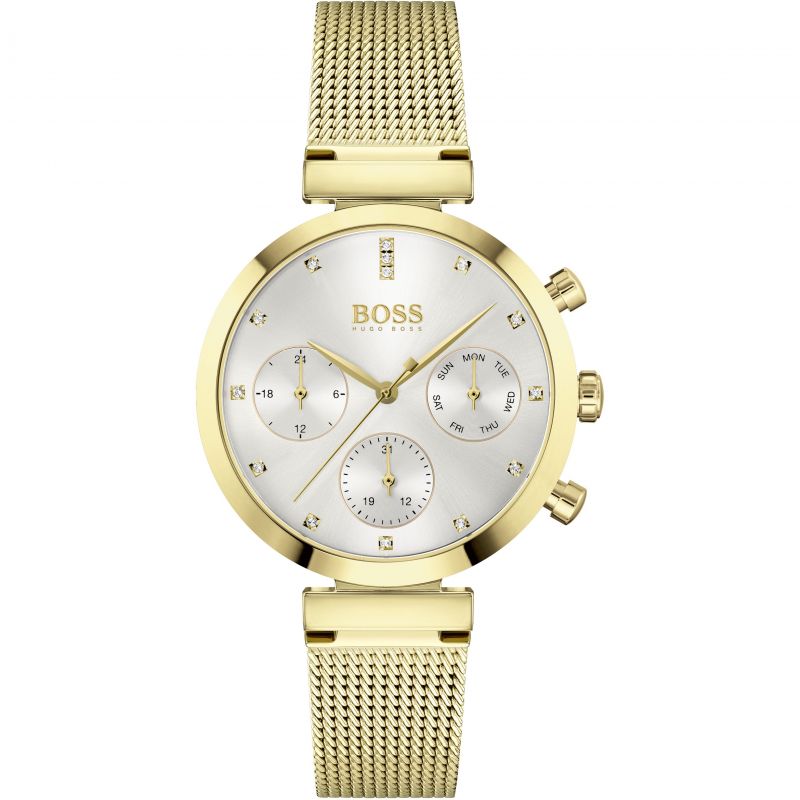 Hugo Boss Flawless Gold Mesh Women's Watch  1502552 - Watches of America