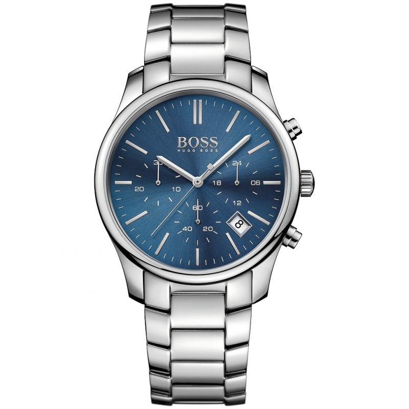 Hugo Boss Commander Chronograph Blue Dial Men's Watch   1513434 - Watches of America