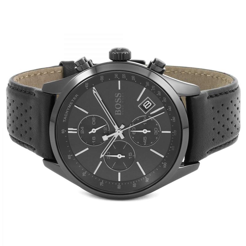 Hugo Boss Grand Prix Reloj cronografo para hombre con esfera negra 151 Watches of America