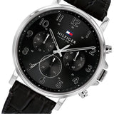 Tommy Hilfiger Multi-function Black Leather Men's Watch 1710381 - Watches of America #2