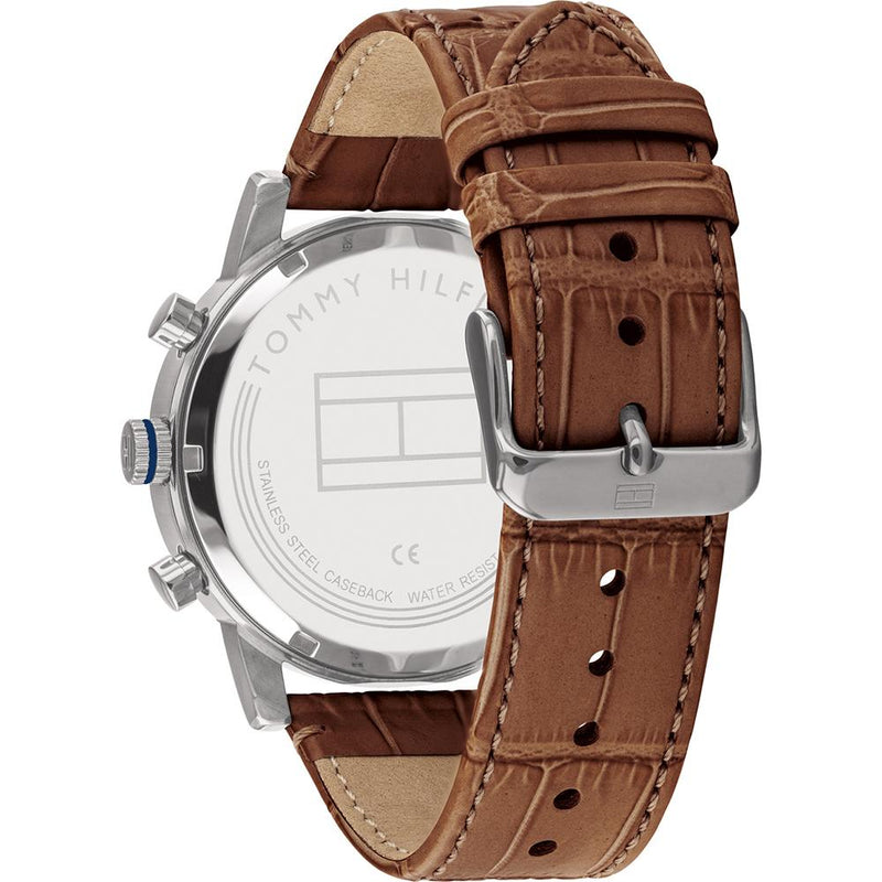 Tommy Hilfiger Multi-function Brown Leather Men's Watch 1710398 - Watches of America #3