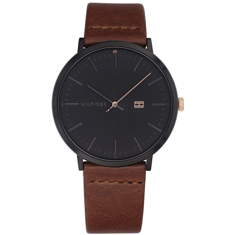 Tommy Hilfiger Men's Brown Leather Watch  1791461 - Watches of America