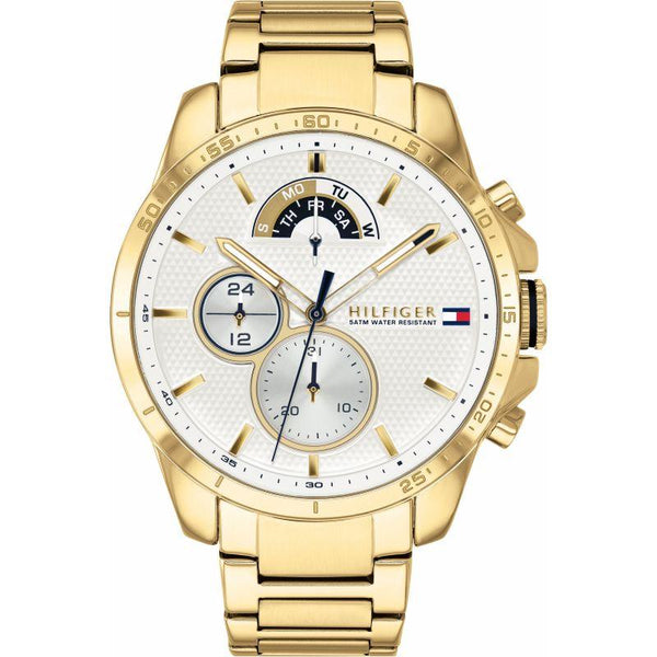 Tommy Hilfiger Gold Steel Men's Multi-function Watch  1791538 - Watches of America