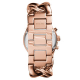 Michael Kors Nini Reloj de cuarzo con esfera rosa y cristal para mujer MK3236