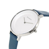 Skagen Ditte White Dial Blue Leather Strap Ladies Watch SKW2335 - Watches of America #3