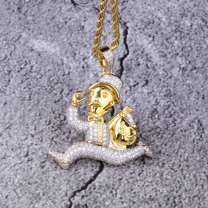 Big Daddy Gold Plated Running Man Pendant