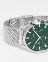 Tommy Hilfiger Ryder Green Dial Mesh Men's Watch 1710499 - Watches of America #3