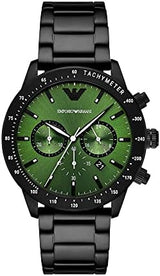 Emporio Armani Chronograph Green Dial Black Men's Watch  AR11472 - Watches of America