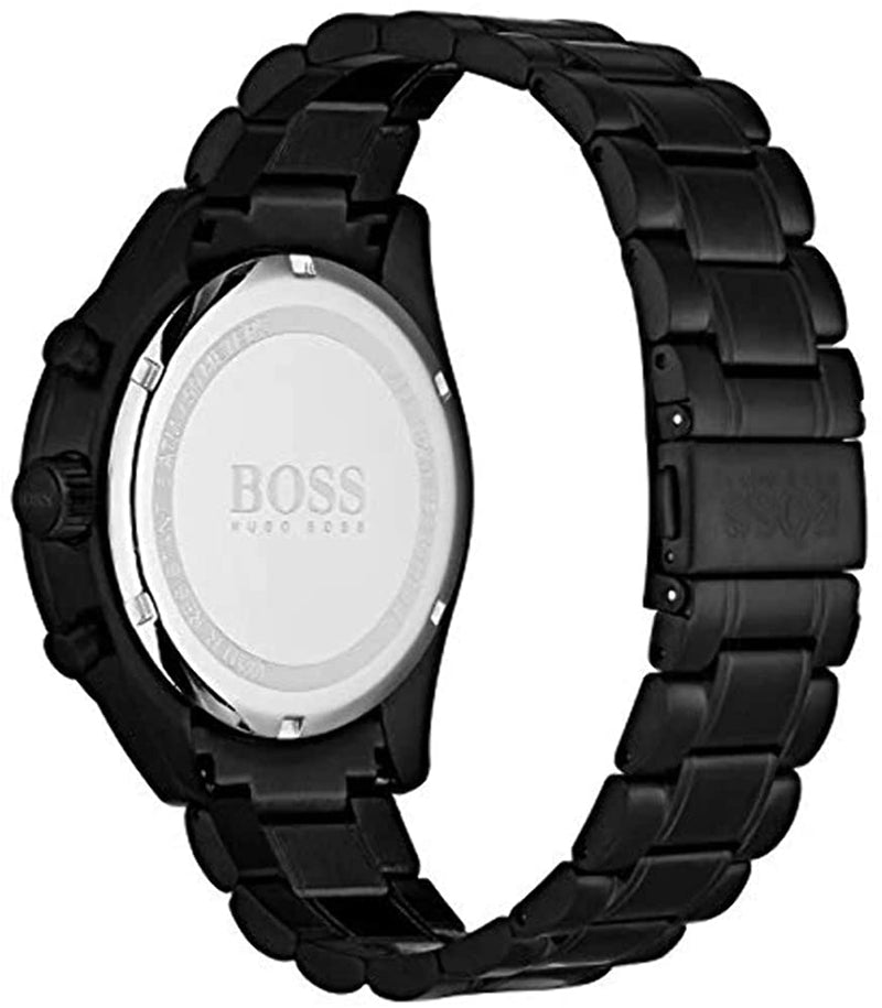 Hugo Boss Men's Chronograph Trophy Black Stainless Steel Bracelet Watch HB1513675 - Watches of America #2