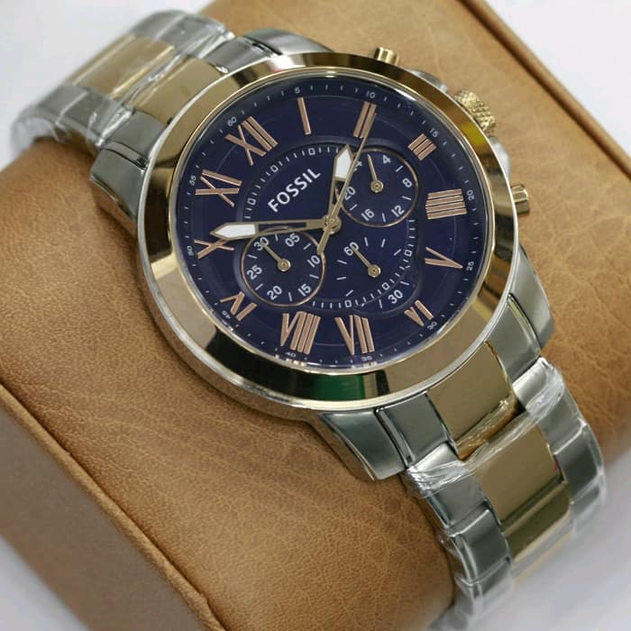 Fossil Grant Chronograph Blue Dial Two-tone Men's Watch FS5024 - Watches of America #5