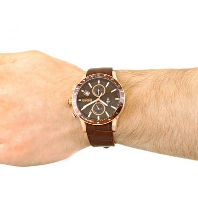 Hugo Boss Rafale Chronograph Brown Dial Men's Watch 1513392 - Watches of America #5