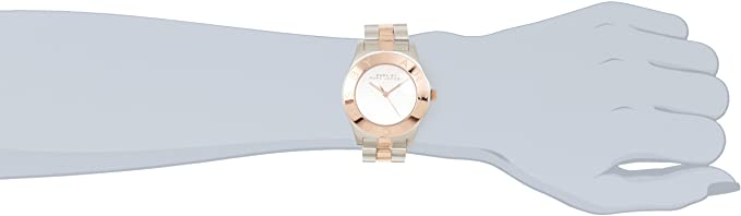 Marc By Marc Jacobs Blade Rose Gold Tone Bezel Silver Dial Two Tone Women's Watch MBM3129 - Watches of America #2