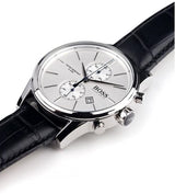 Hugo Boss Jet Black Dial Leather Strap Men's Watch HB1513282 - Watches of America #5