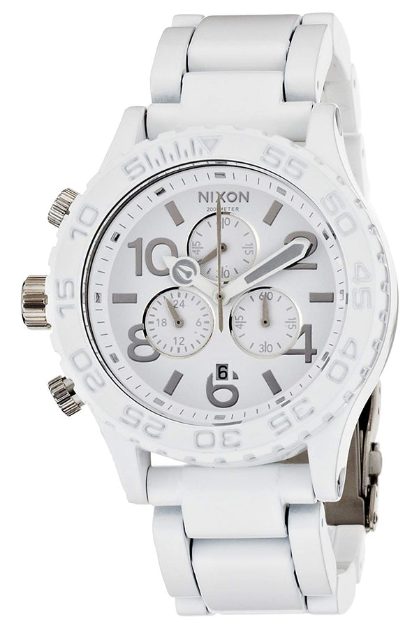 Nixon 42-20 Chronograph White and Silver Men's Watch Men's Watch  A037-1255 - Watches of America