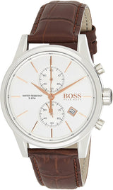 Hugo Boss Jet Silver Brown Leather Men's Watch   HB1513280 - Watches of America