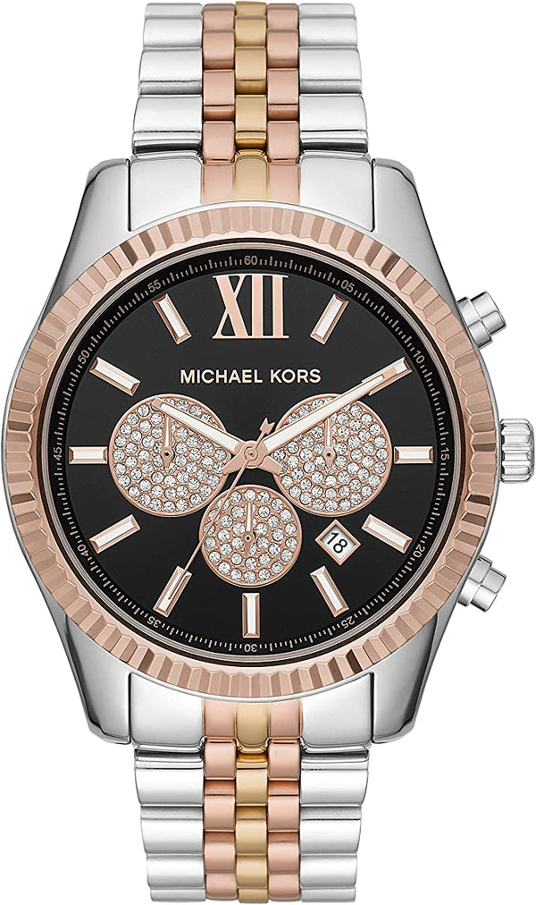 Michael Kors Lexington Tri Tone Men's Watch  MK8714 - Watches of America