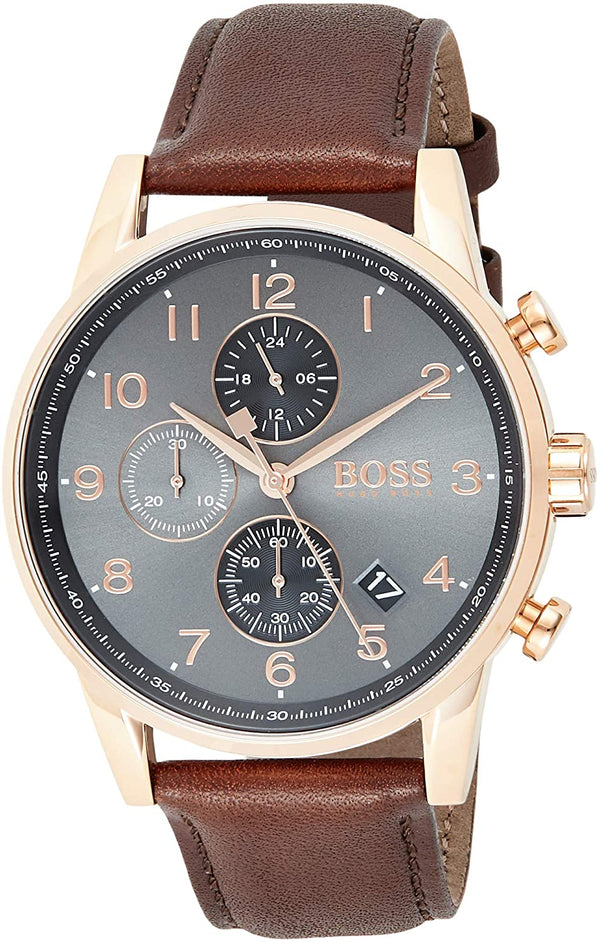 Hugo Boss Men  Year-Round Chronograph Quartz Brown Watch  HB1513496 - Watches of America