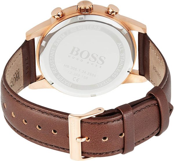 Hugo Boss Men  Year-Round Chronograph Quartz Brown Watch HB1513496 - Watches of America #2