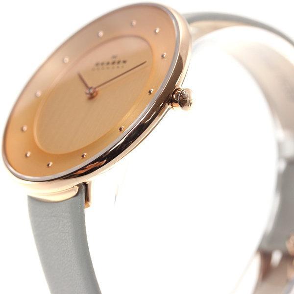 Skagen Gitte Rose Dial Leather Strap Women's Watch SKW2139 - Watches of America #4