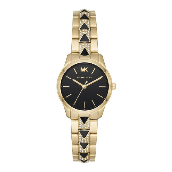 Michael Kors Runway Mercer Quartz Black Dial Ladies Watch MK6672