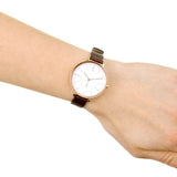 Skagen Hagen White Dial Brown Leather Ladies Watch SKW2356