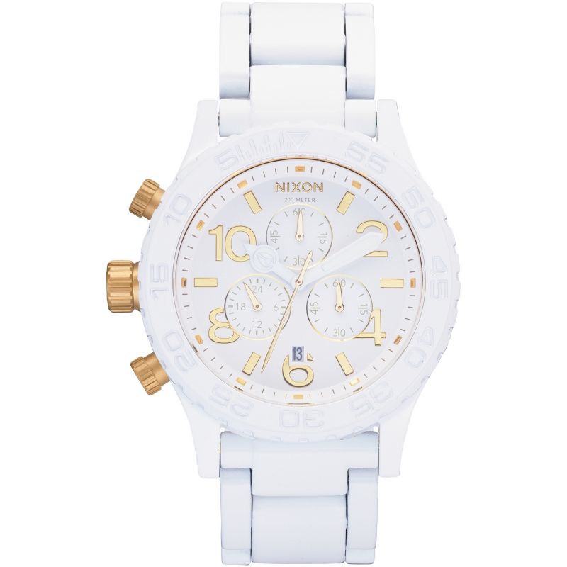 Nixon 42-20 Chrono Chronograph White Dial Men's Watch Men's Watch  A037-1035 - Watches of America