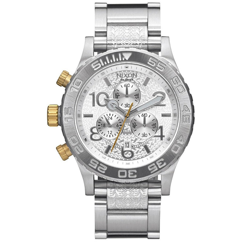 Nixon 42-20 Chronograph Silver Tone Men's Watch Men's Watch  A037-2129 - Watches of America