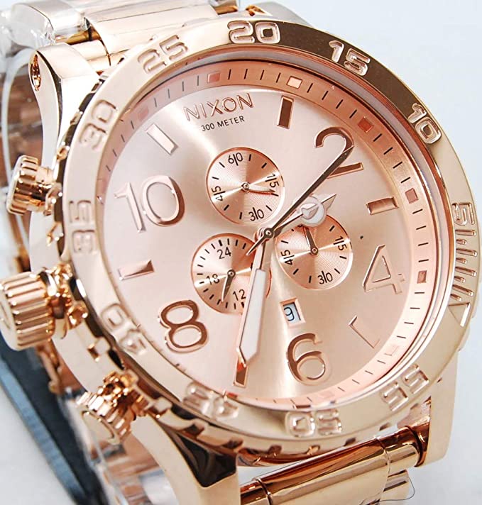 Nixon 42-20 Chronograph Rose Dial Rose Gold-tone Men's Watch Men's Watch A037-897 - Watches of America #4