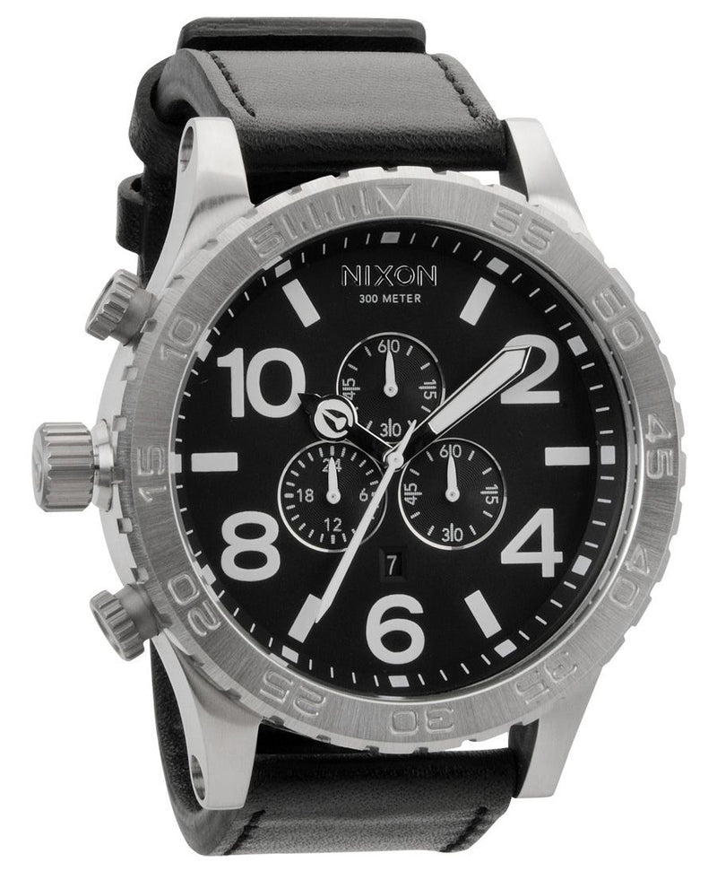 Nixon 51-30 Chronograph Black Leather Men's Watch Men's Watch  A124-000 - Watches of America