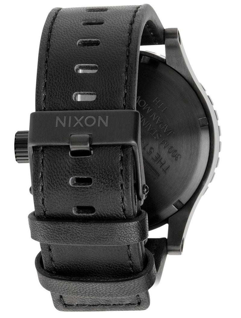 Nixon 51-30 Chrono Leather All Black Men's Watch Men's Watch A124-001 - Watches of America #3