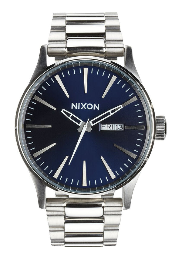 Nixon Sentry Stainless Steel Blue Sunray Dial Men's Watch Men's Watch  A356-1258 - Watches of America