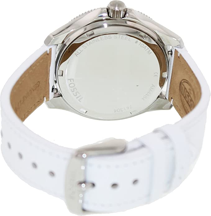 Fossil Cecile White Leather Quartz Women's Watch AM4484 - Watches of America #2