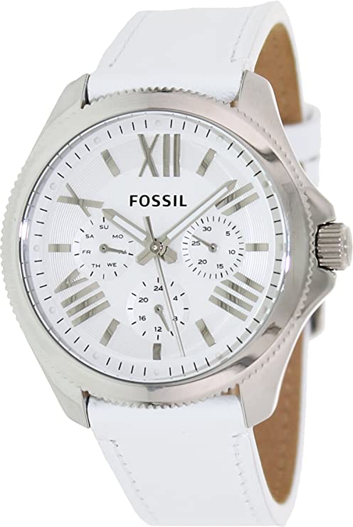 Fossil Cecile White Leather Quartz Women's Watch  AM4484 - Watches of America