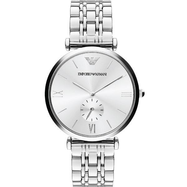 Reloj Emporio Armani Classic con esfera plateada para hombre AR1819