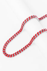 Big Daddy 9MM Enamel Red Steel Cuban Chain