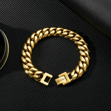 Big Daddy 12mm Gold Cuban Link Bracelet