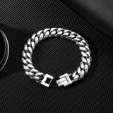 Big Daddy 12mm Silver Cuban Link Bracelet