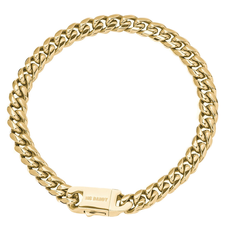 Big Daddy 10MM Cuban Link 18K Gold Bracelet