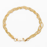 Big Daddy 3MM Gold Flat Herringbone Bracelet