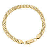 Big Daddy 6MM Gold Flat Herringbone Bracelet