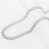 Big Daddy 9MM Diamond Curb Cuban Silver Chain