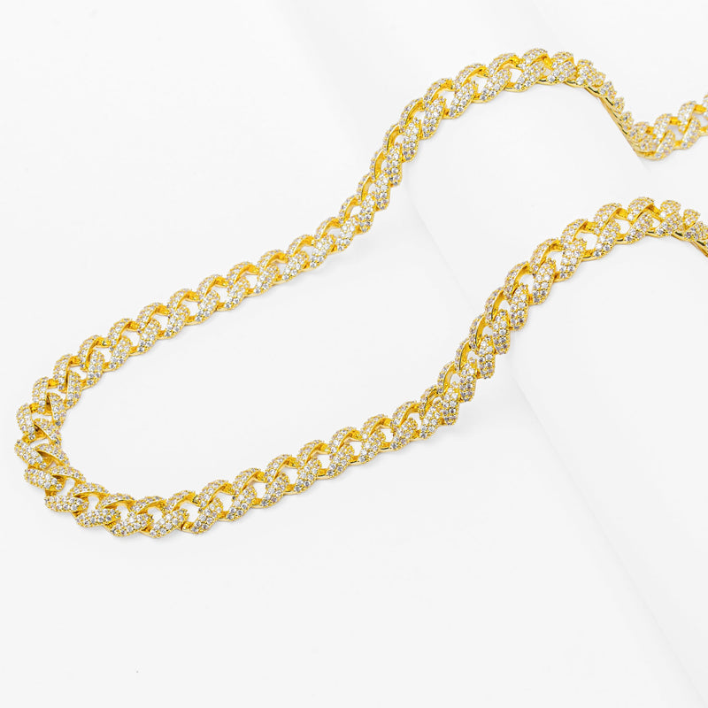 Big Daddy 9MM Diamond Curb Cuban Gold Chain