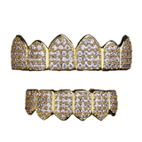 Big Daddy Teeth Grillz Set Gold & Diamond - Full Set