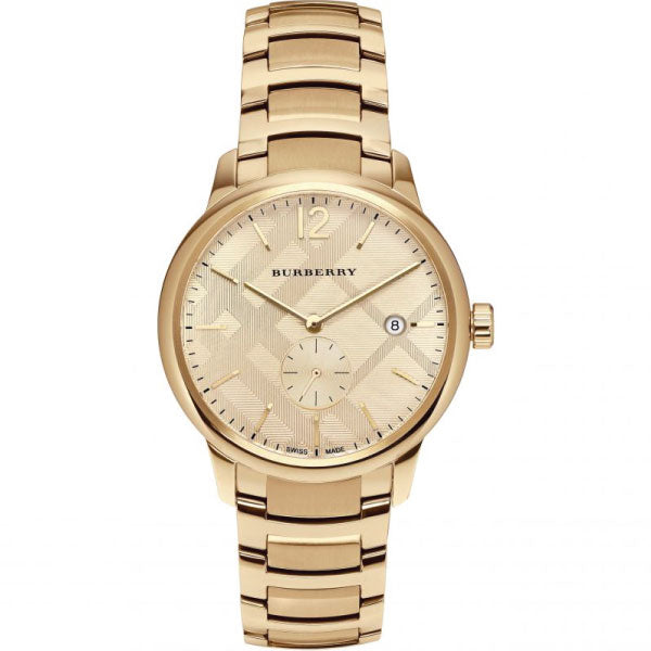 Burberry Men’s Swiss made Stainless Steel Gold Dial Men's Watch  BU10006 - Watches of America