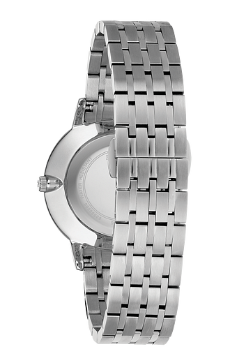 Reloj Bulova Classics de cuarzo con esfera plateada y diamantes para mujer 96P183