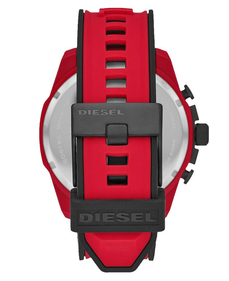 Diesel Mega Chief Chronograph Red Silicone Watch DZ4526