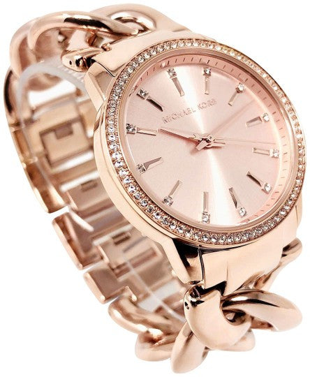 Michael Kors Nini Quartz Crystal Rose Dial Ladies Watch MK3236