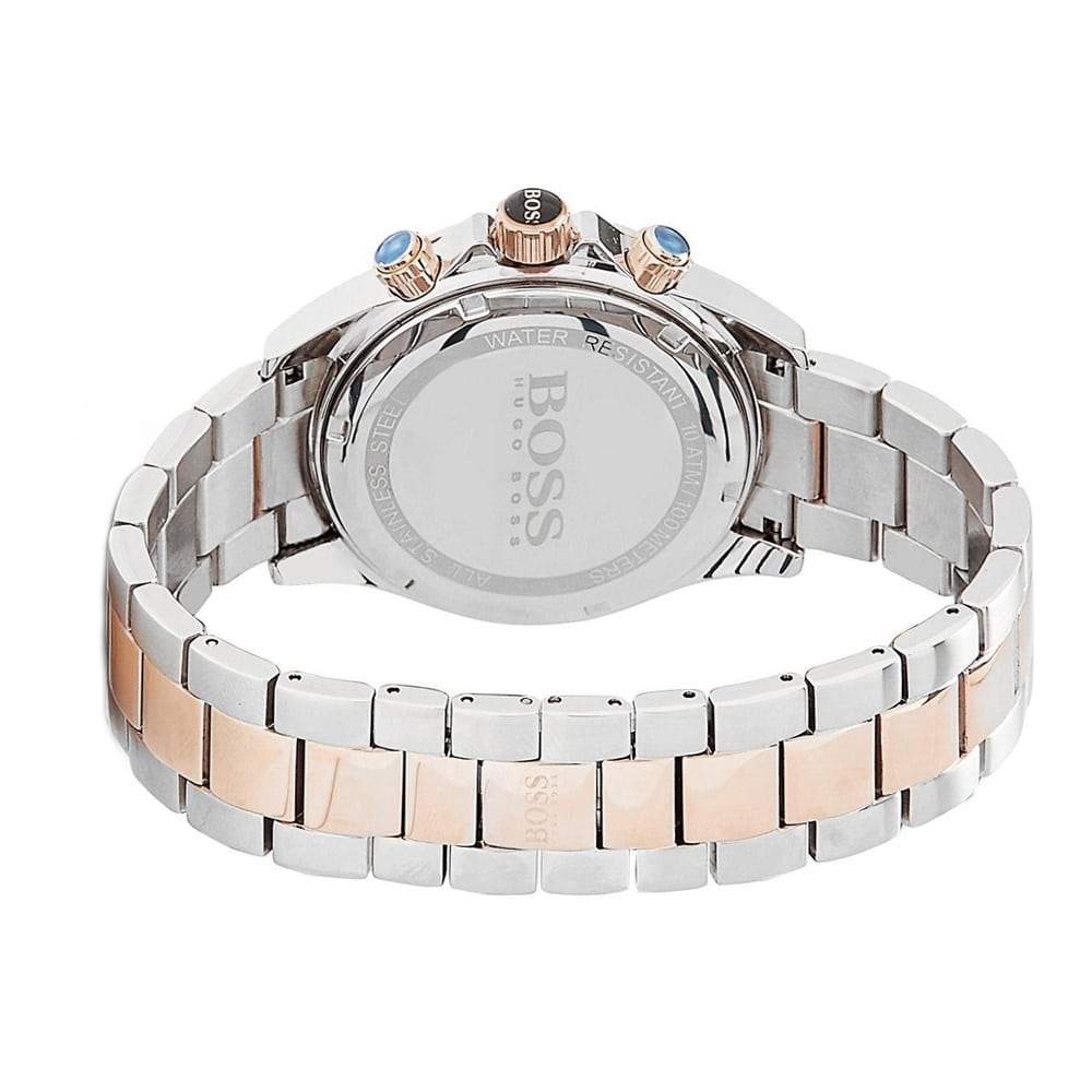 Hugo Boss Mens Ikon Two Tone Rose Gold Silver Watch 1513339