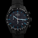 Hugo Boss Men's Chronograph Trophy Black Stainless Steel Bracelet Watch HB1513675 - Watches of America #5