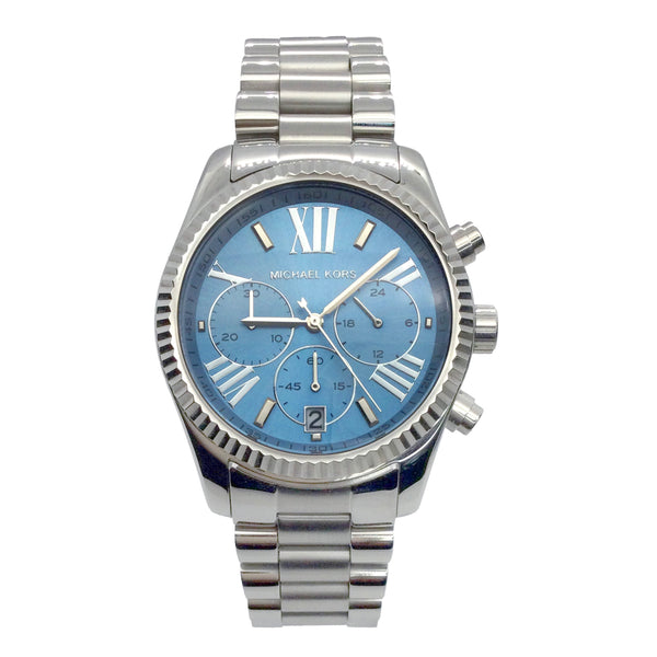 Michael Kors Lexington Reloj unisex con esfera azul MK5887